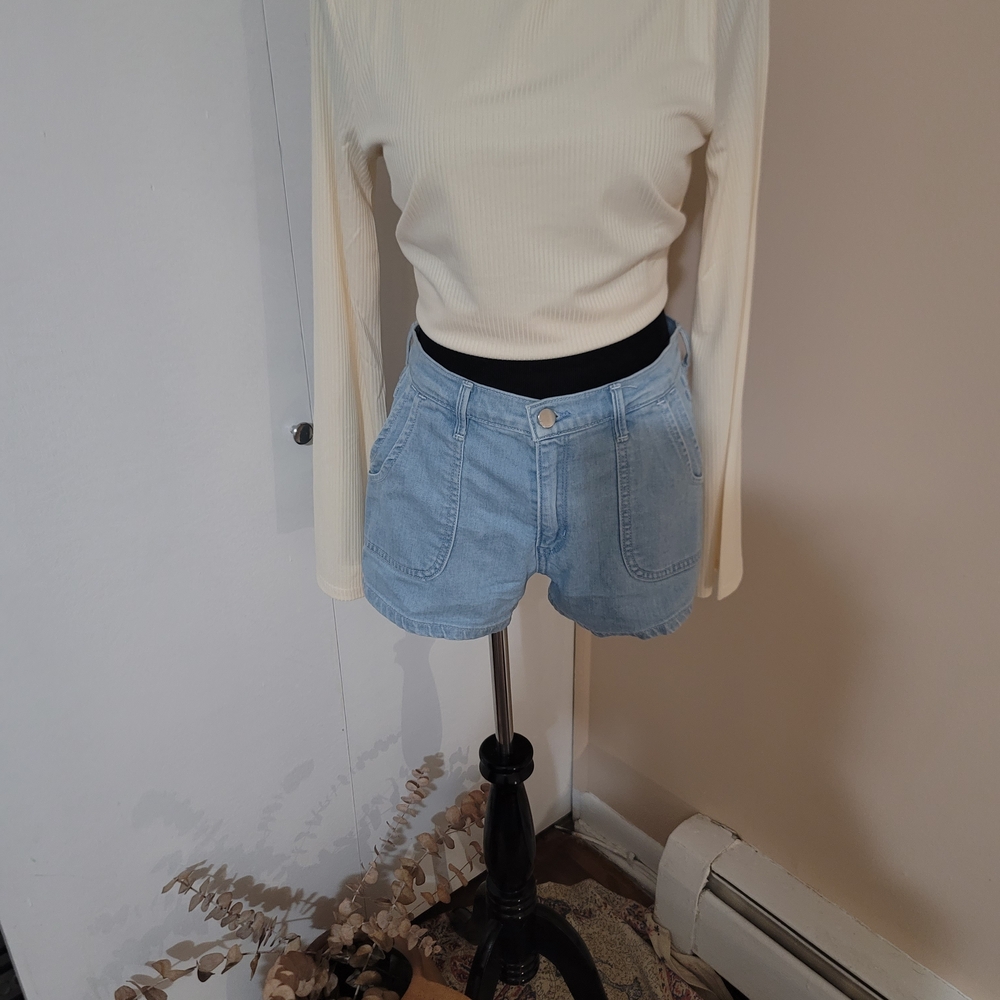 Abercrombie & Fitch Light Blue Denim Shorts